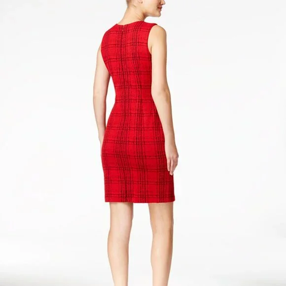 red and black calvin klein dress Calvin Klein Stripe Dress